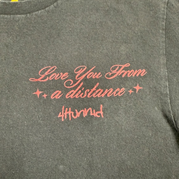 4Hunnid Shirt Mens Medium M Black Red Short Sleeve Crew Neck Streetwear … - Picture 7 of 8